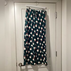 NWT Shosho Size L Festive Green Santa Pants
